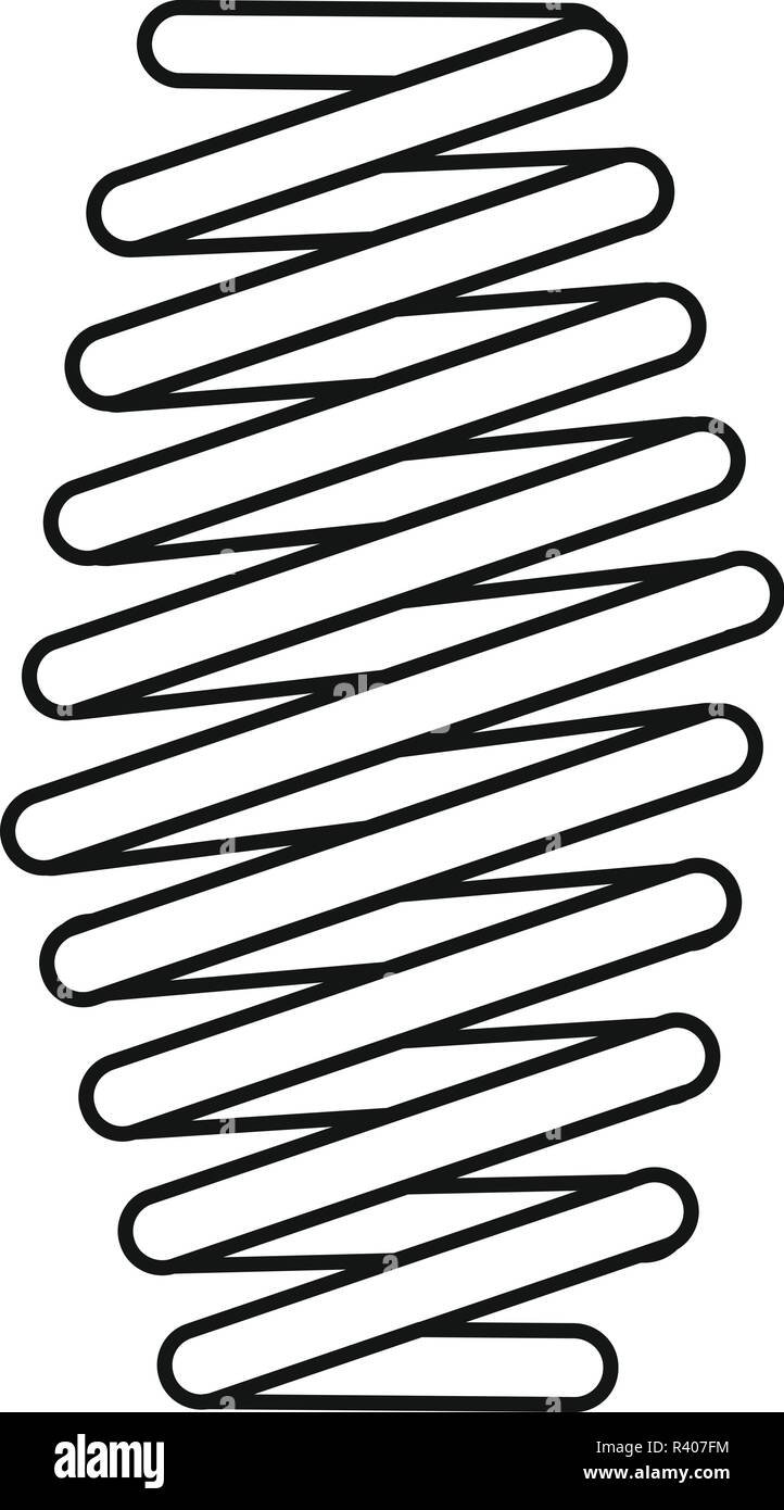Fat spring coil icon. Outline fat spring coil vector icon for web design  isolated on white background Stock Vector Image & Art - Alamy