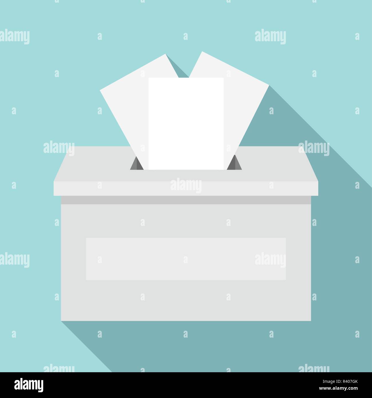 Ballot box icon. Flat illustration of ballot box vector icon for web ...