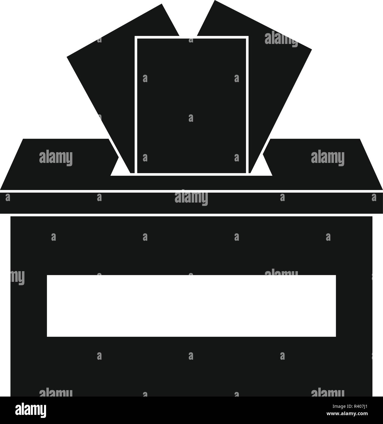 Ballot box icon. Simple illustration of ballot box vector icon for web ...