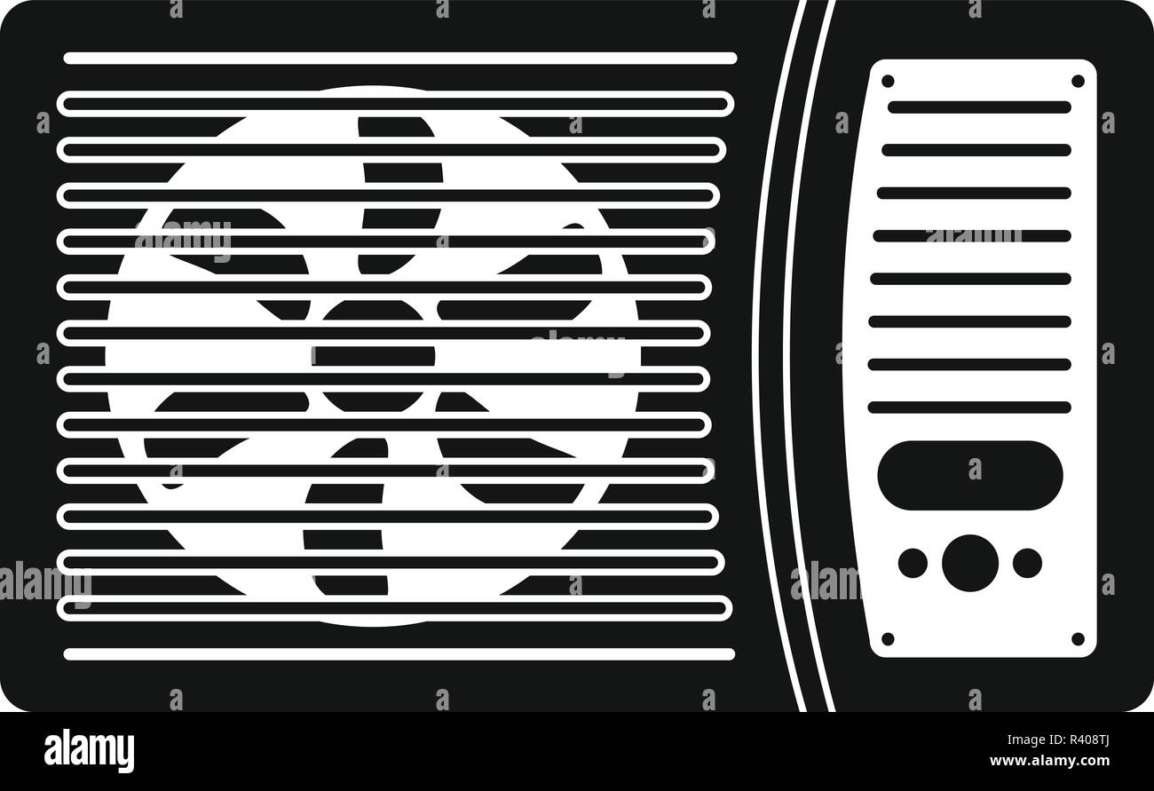 Outdoor air conditioner fan icon. Simple illustration of outdoor air