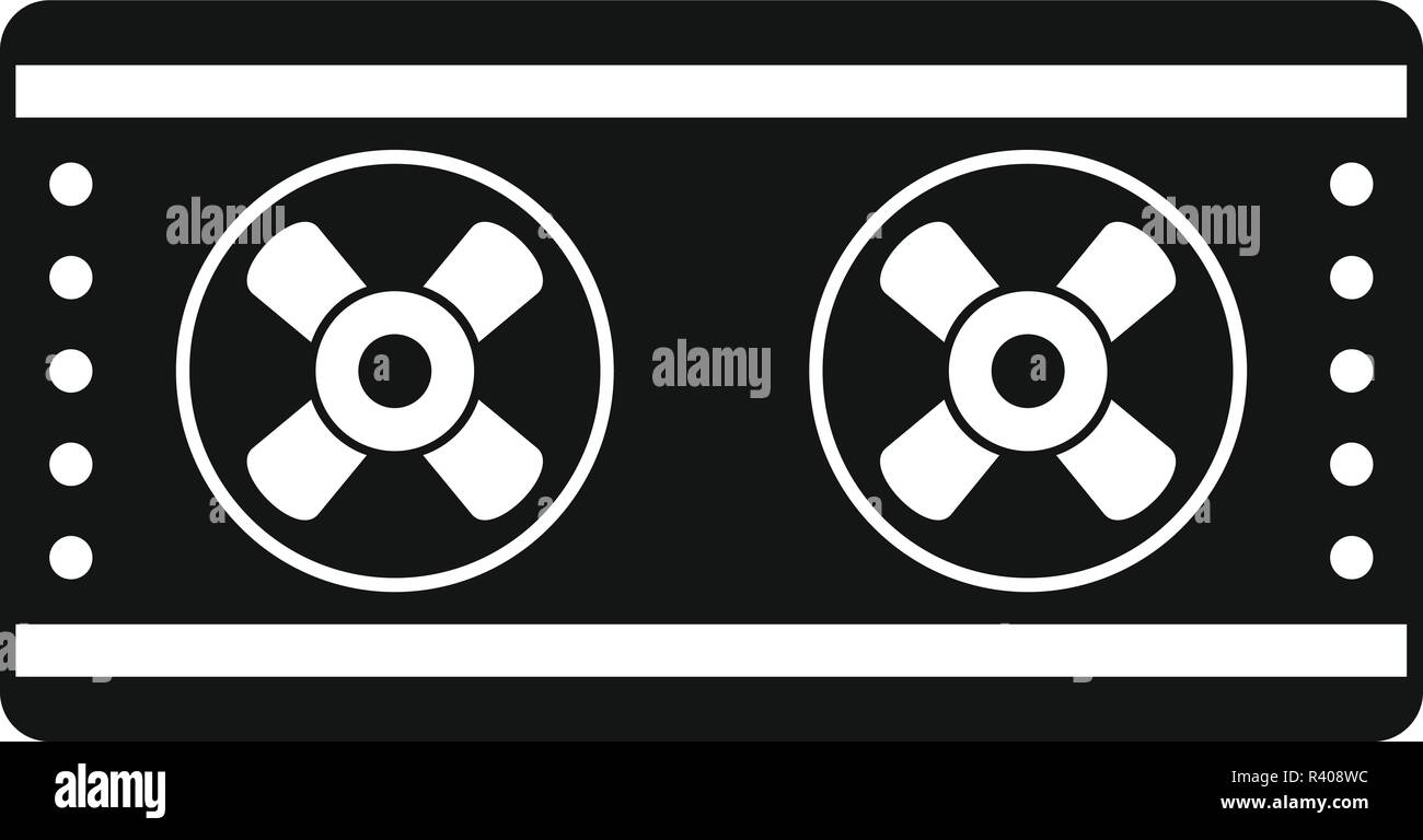 Outside conditioner fans icon. Simple illustration of outside ...