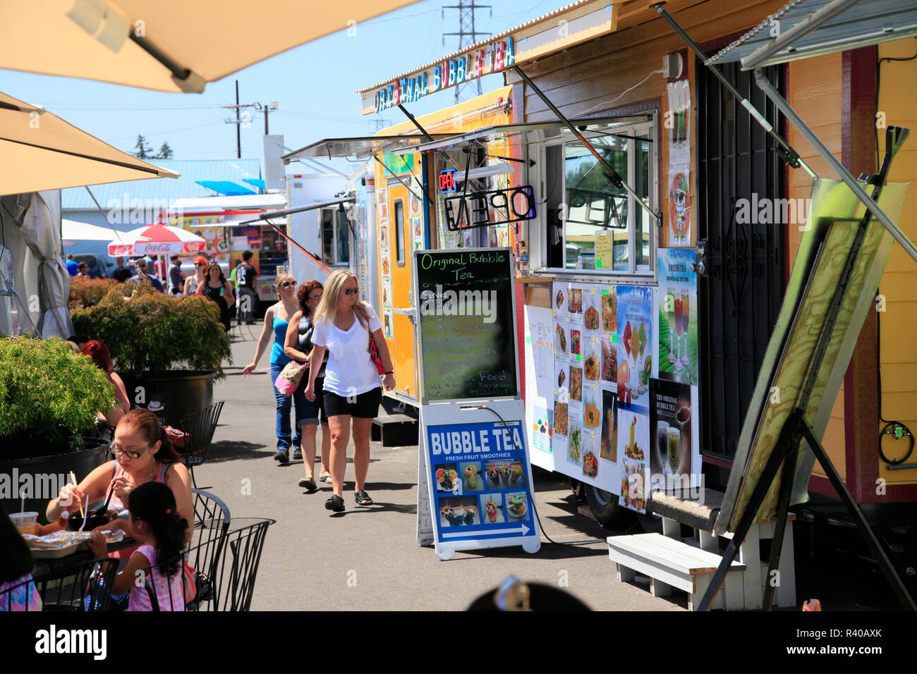 Portland oregon food carts hires stock photography and images Alamy