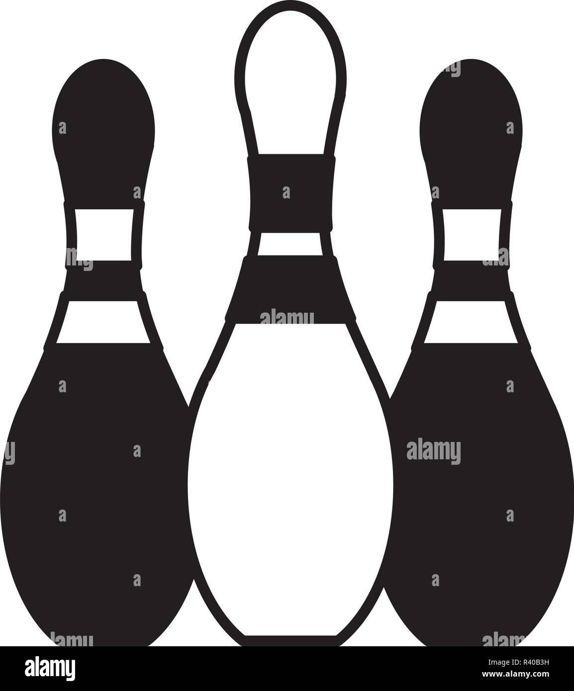 bowling pins on white background Stock Vector Image & Art Alamy