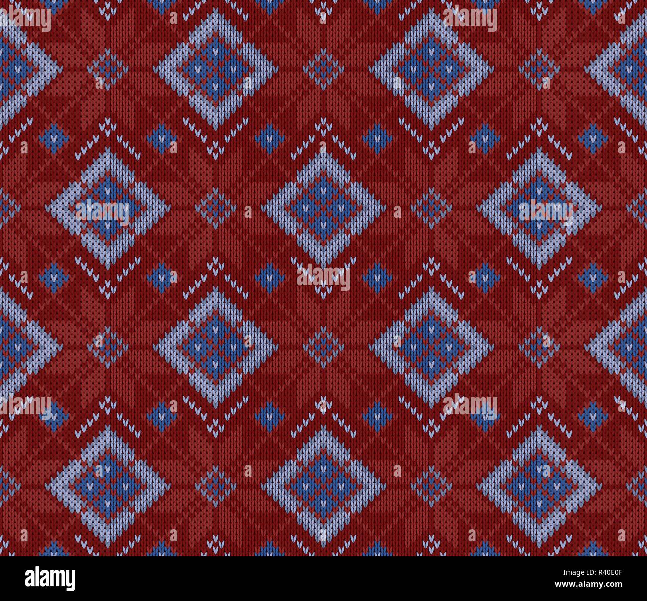 Seamless woolen knitted Scandinavian sweater pattern Stock Vector Image ...