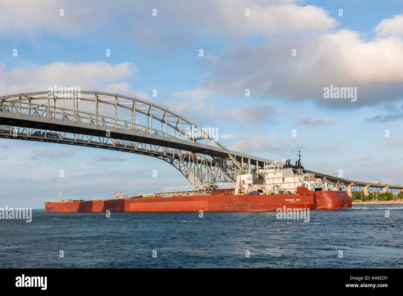 Ship on Lake Huron, Port Huron, Michigan Stock Photo Alamy