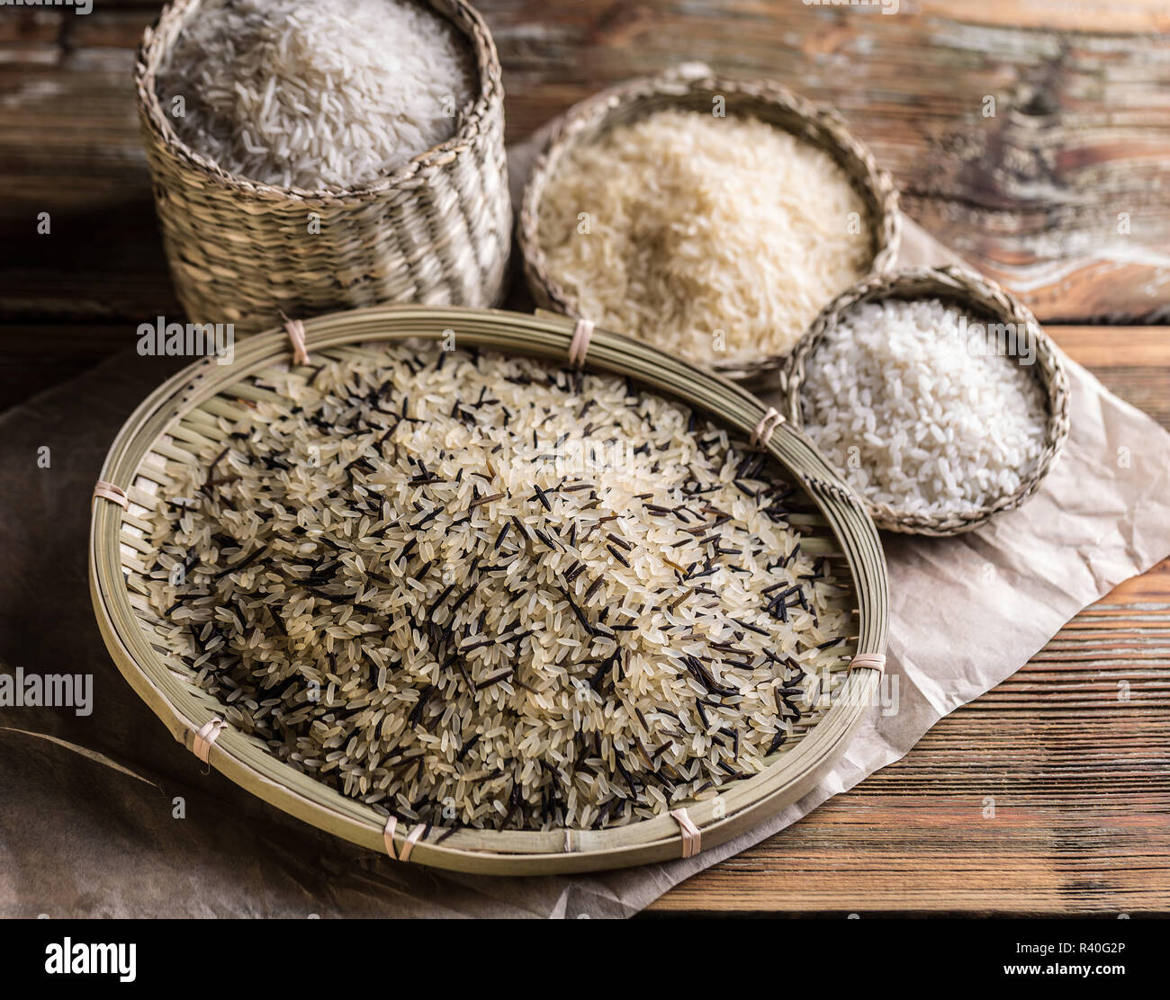 Uncooked long grain parboiled rice hi-res stock photography and images ...