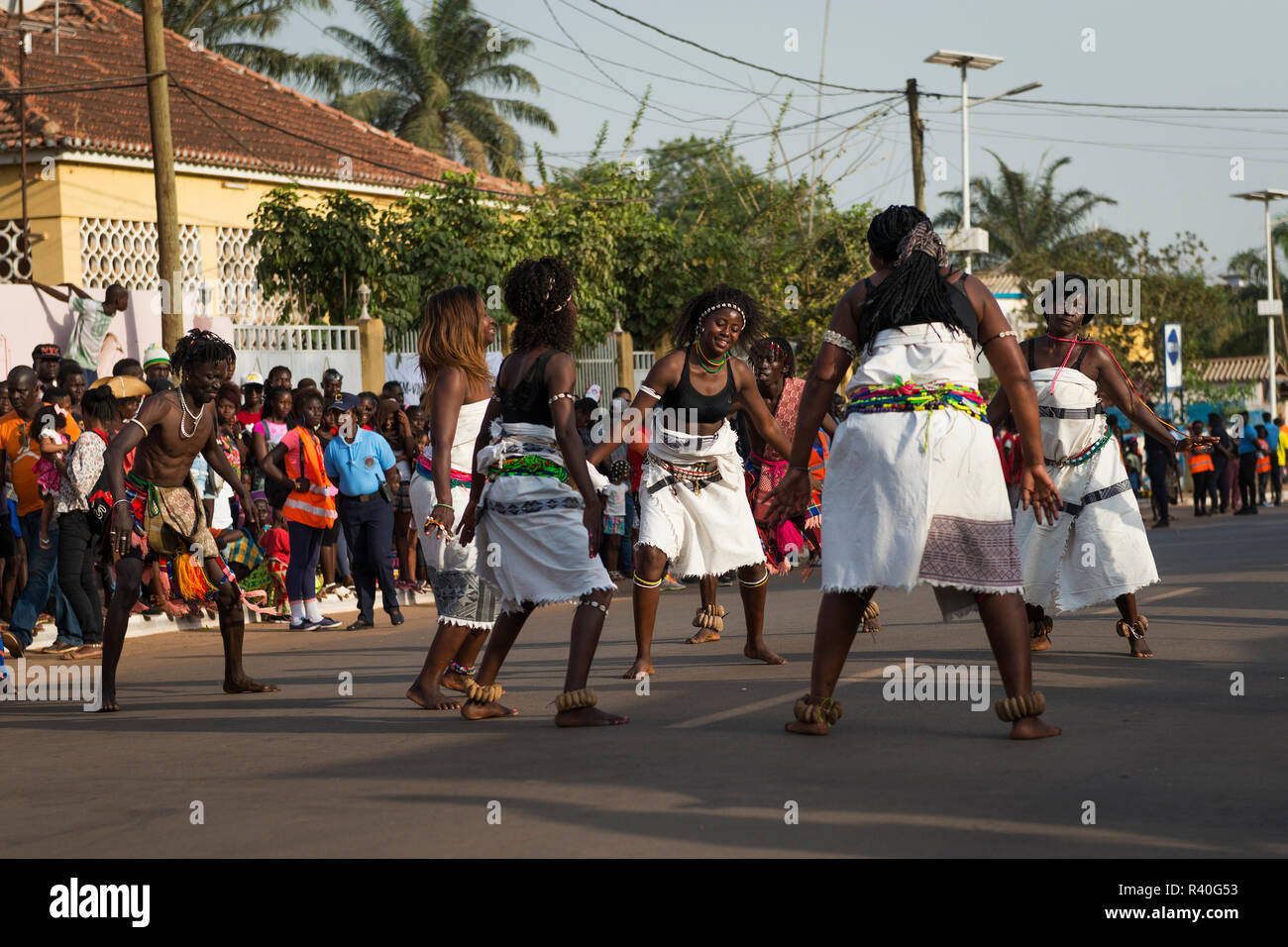 Bissau, Republic of Guinea-Bissau - February 12, 2018: Group of women