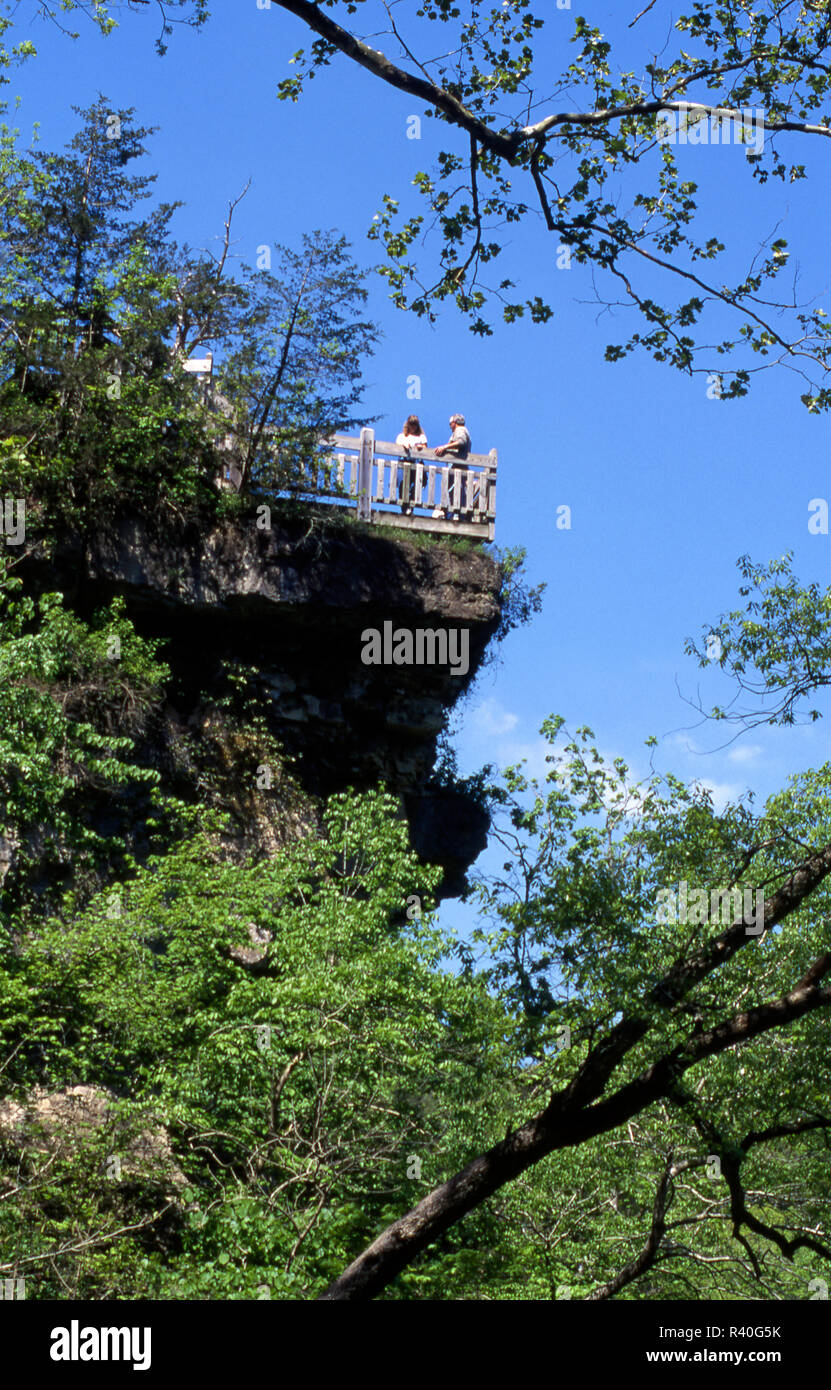 Observation deck at Roaring River State Park near Cassville, Missouri