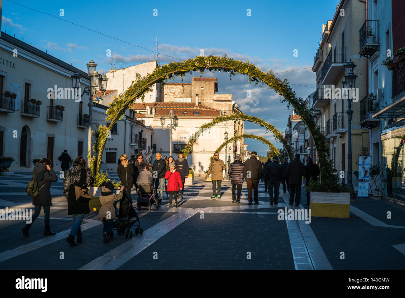 Street Of The San Giovanni Rotondo Italy Europe Stock Photo Alamy