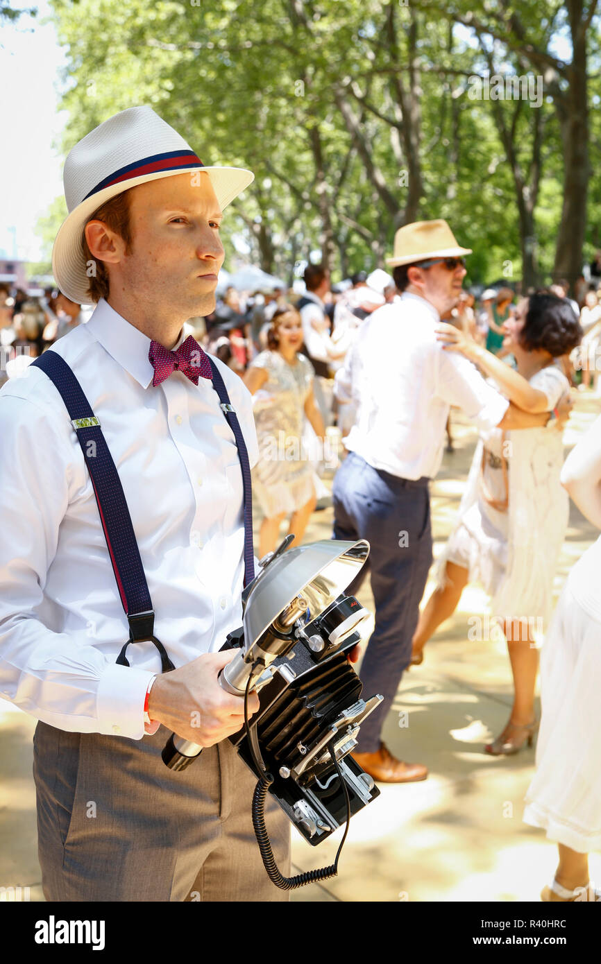 New York City, NY, USA. 1920's Jazz Age Lawn Party at Governors Island ...