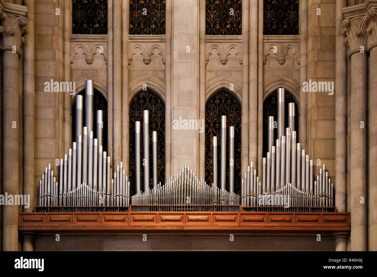 Riverside Church organ pipes New York City NY USA Stock Photo