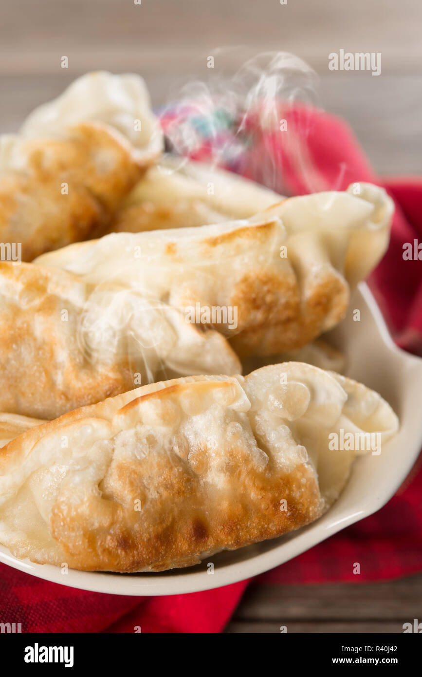 Pan fried dumplings Stock Photo Alamy