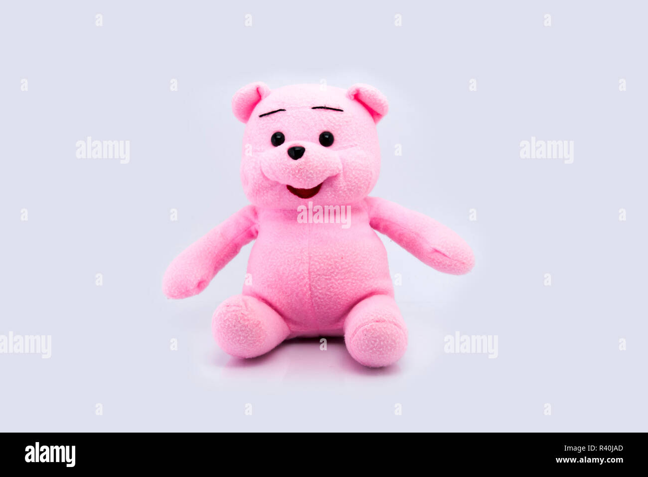 Pink teddy bear isolated on white background Stock Photo - Alamy