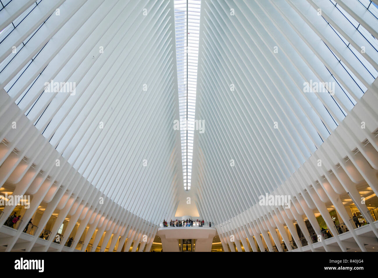 Usa New York City Lower Manhattan Oculus World Trade Center Path Train Station Designed By Santiago Calatrava Stock Photo Alamy