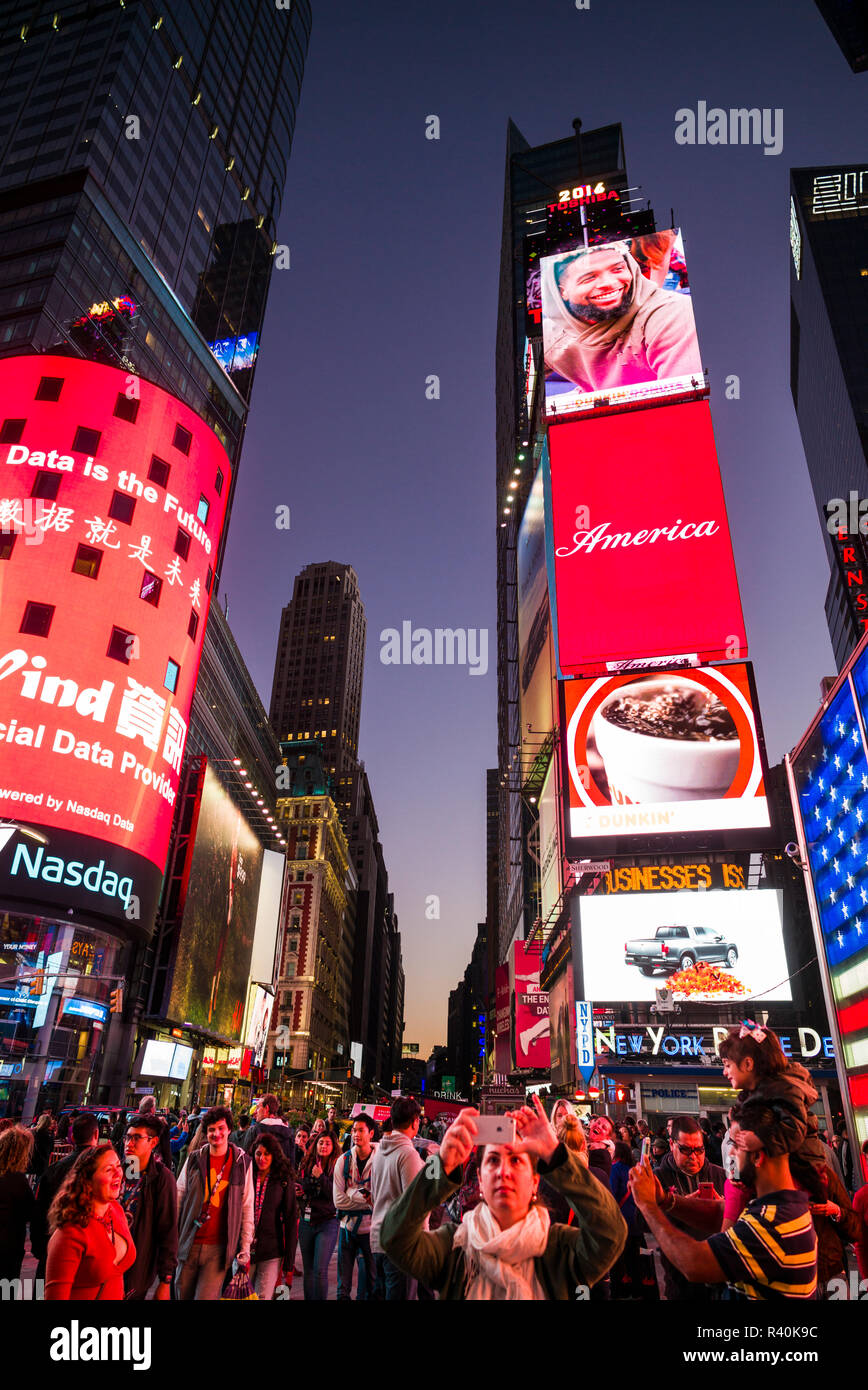 USA, New York City, Midtown Manhattan, Times Square Stock Photo