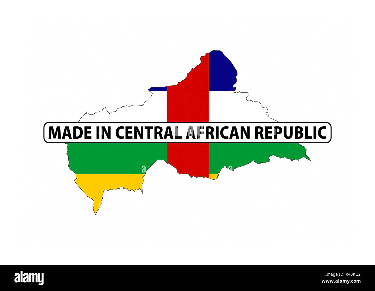 Central african republic flag map hi-res stock photography and images ...
