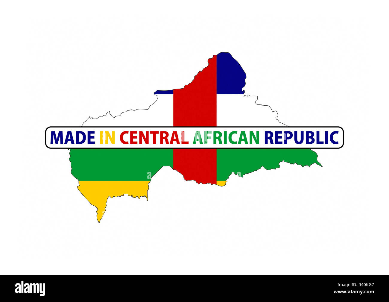 Map of central african republic Cut Out Stock Images & Pictures - Alamy