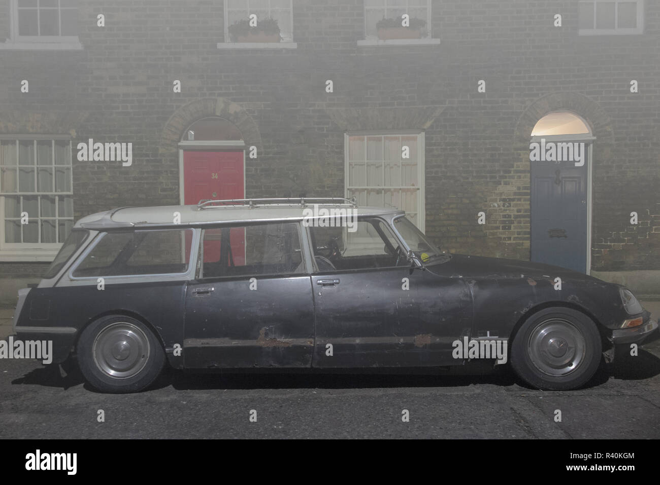 A vintage Citroen DS Wagon outside a house in a street in London Stock Photo