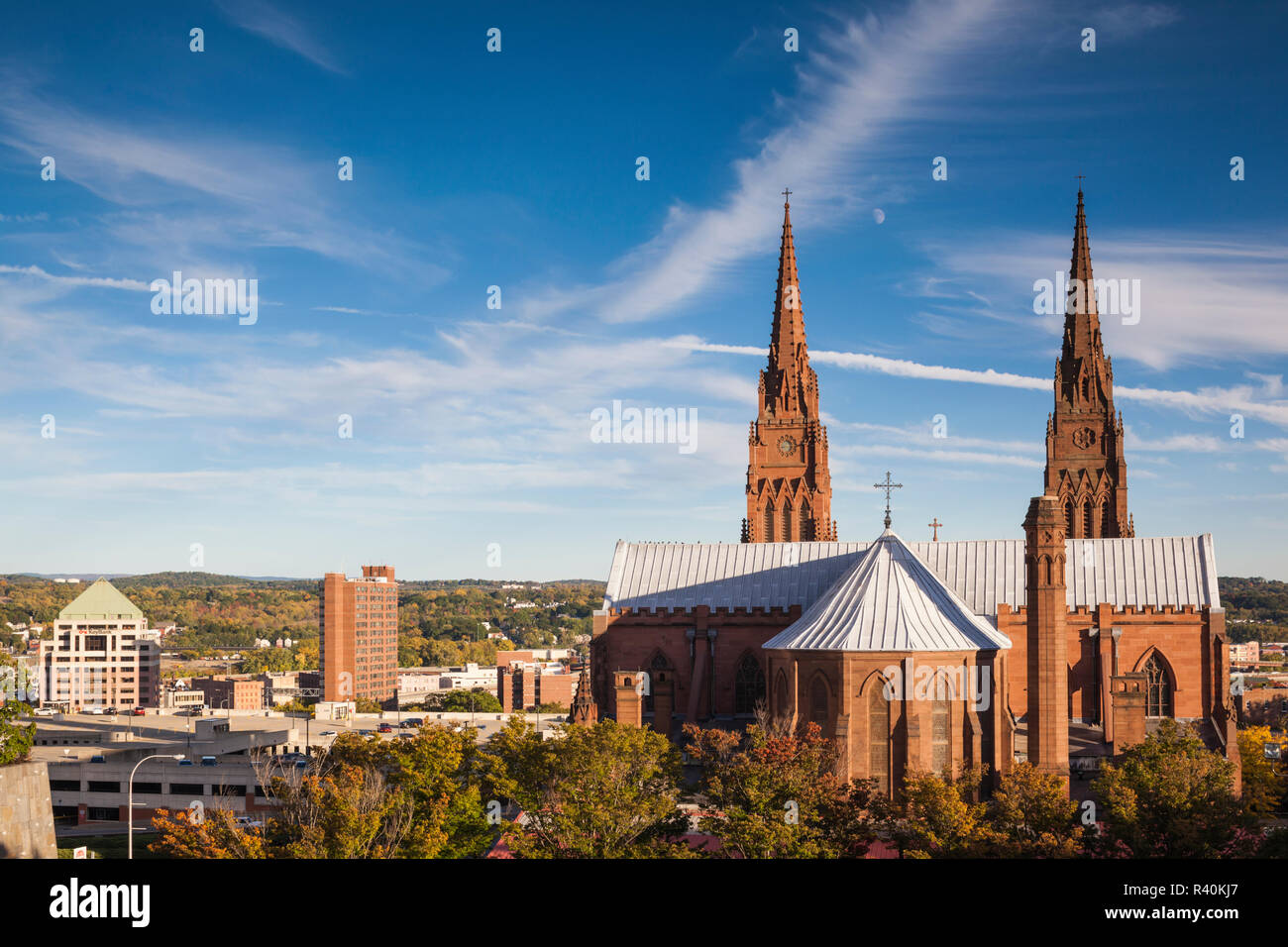 USA, New York, Hudson Valley, Albany, Cathedral of the Immaculate Conception Stock Photo