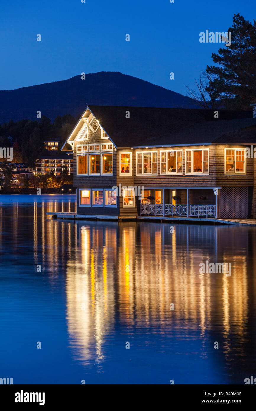 USA, New York, Adirondack Mountains, Lake Placid, Lake Placid Club ...
