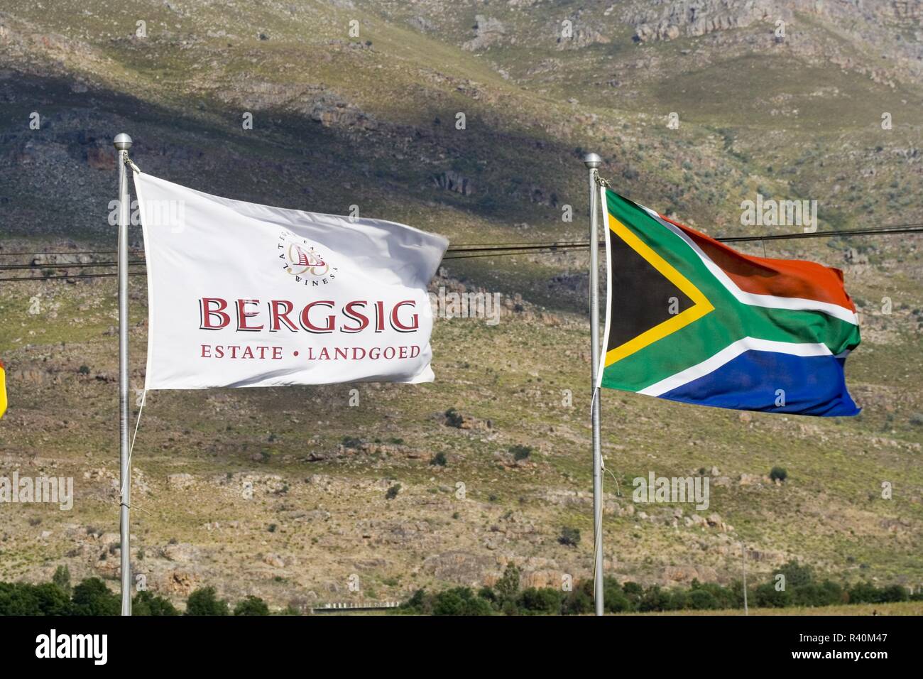 Bergsig Bergsig vineyard,south africa Stock Photo - Alamy