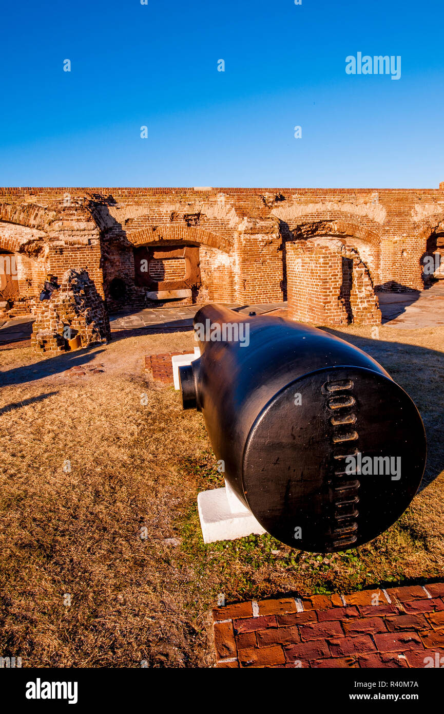 Cannon battery at Historic Fort Sumter National Monument, Charleston