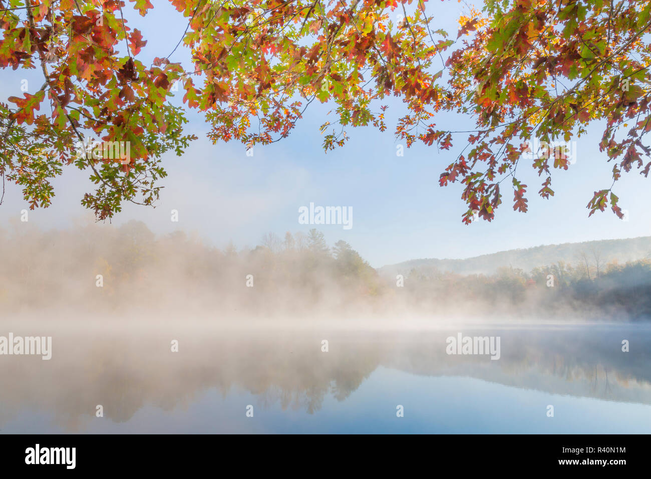 USA, Tennessee. Morning on Indian Boundary Lake. Stock Photo