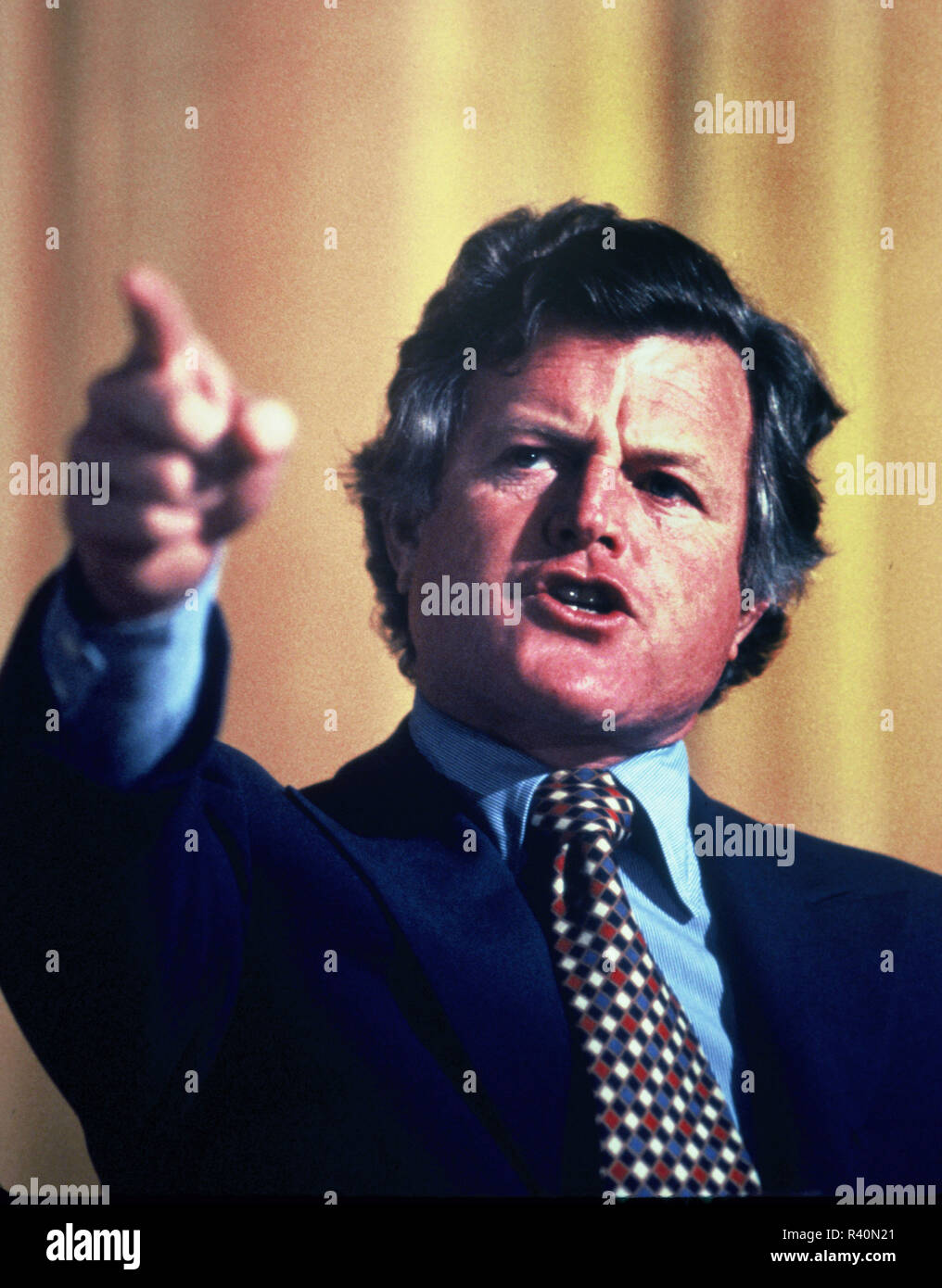 December 9, 1978: Senator Ted Kennedy 1978 speaks at a Democratic Party Mid-Term Conference in Memphis, Tennessee. Stock Photo