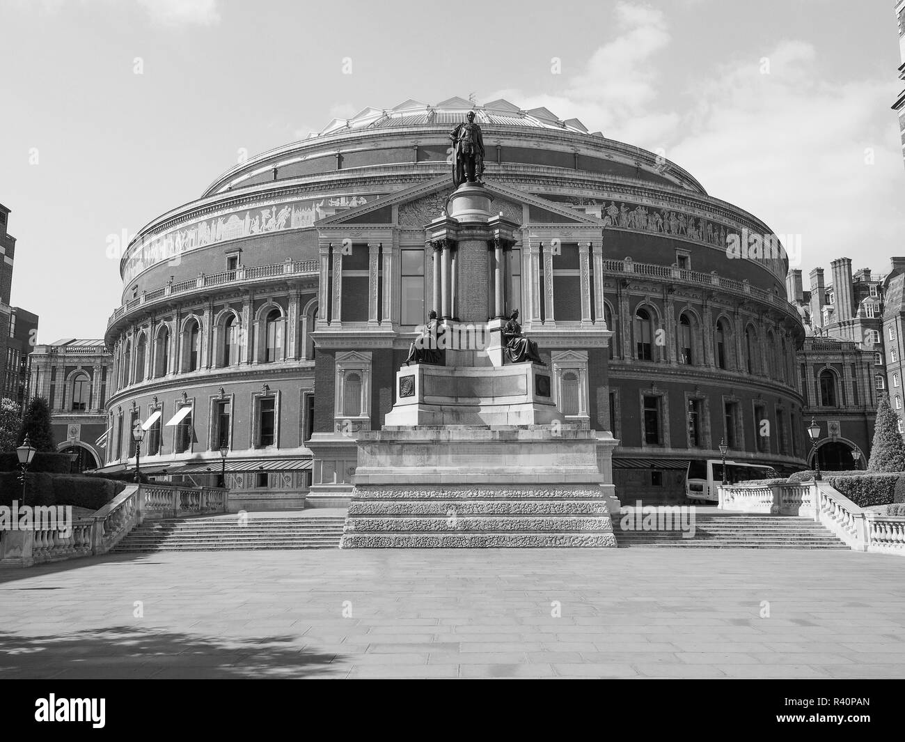 Black and white Royal Albert Hall in London Stock Photo - Alamy