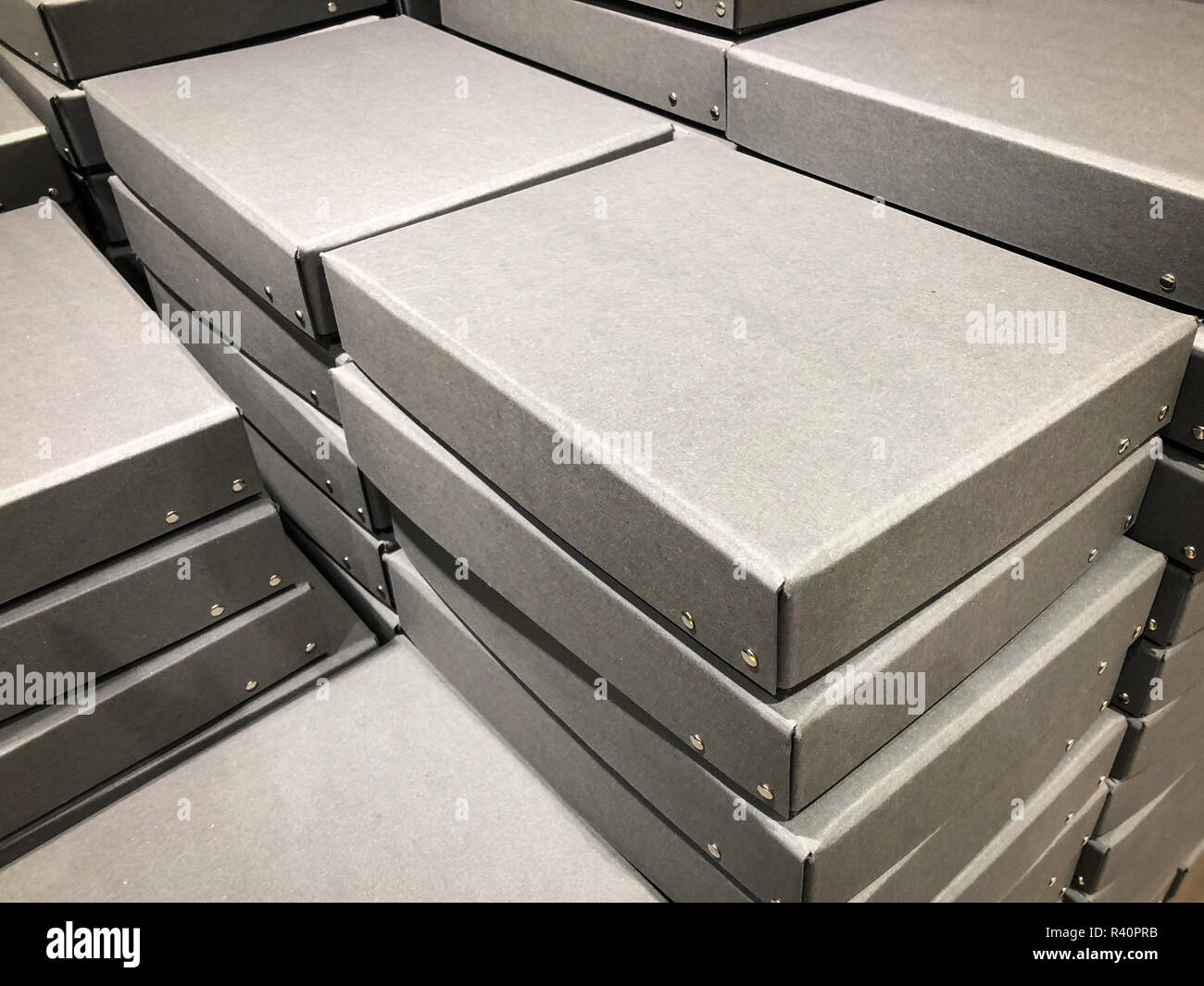 stack of cardboard boxes - package / shipping concept Stock Photo - Alamy