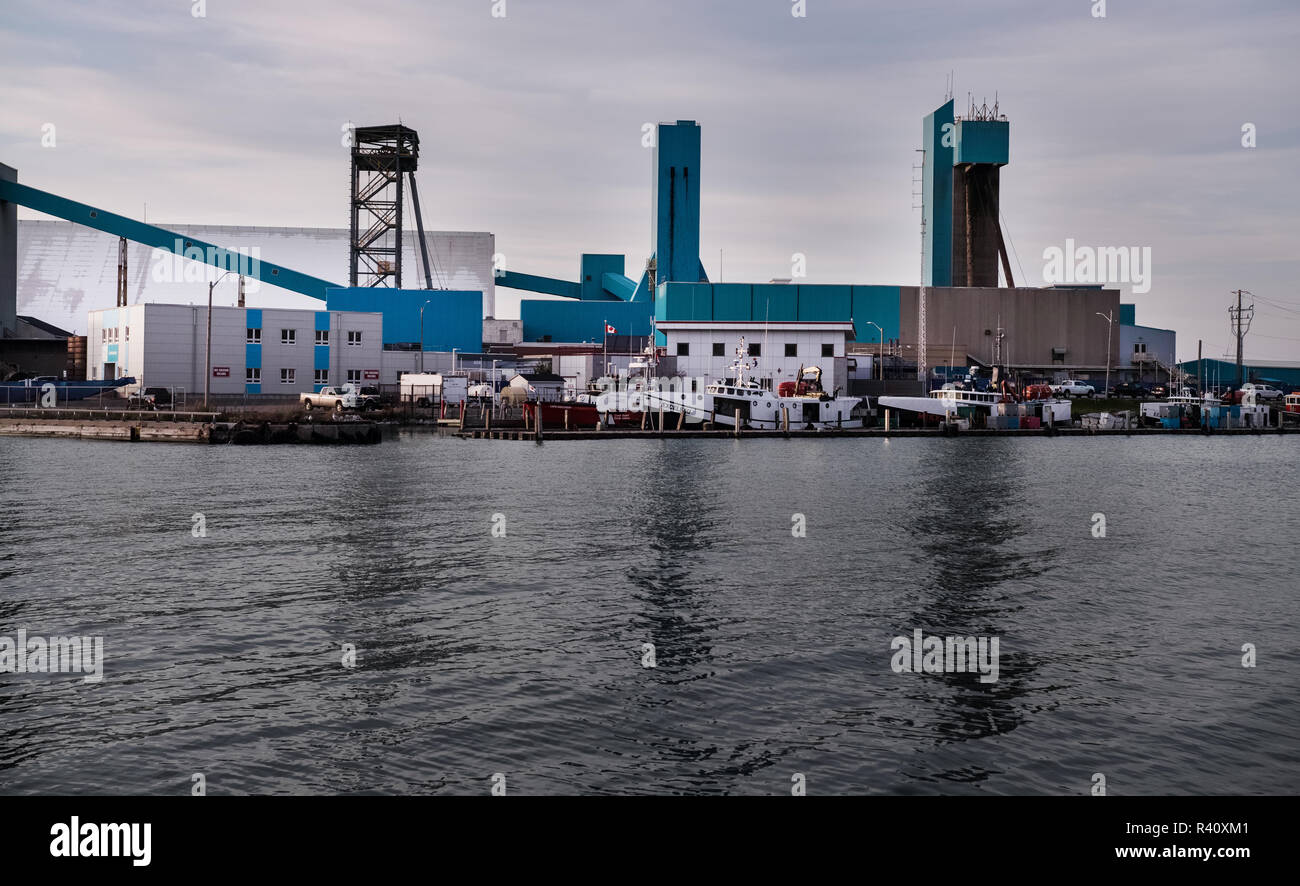 Industrial Facilities in Goderich Port. Stock Photo