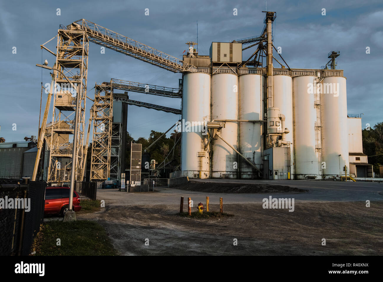 Industrial Facilities in Goderich Port. Stock Photo