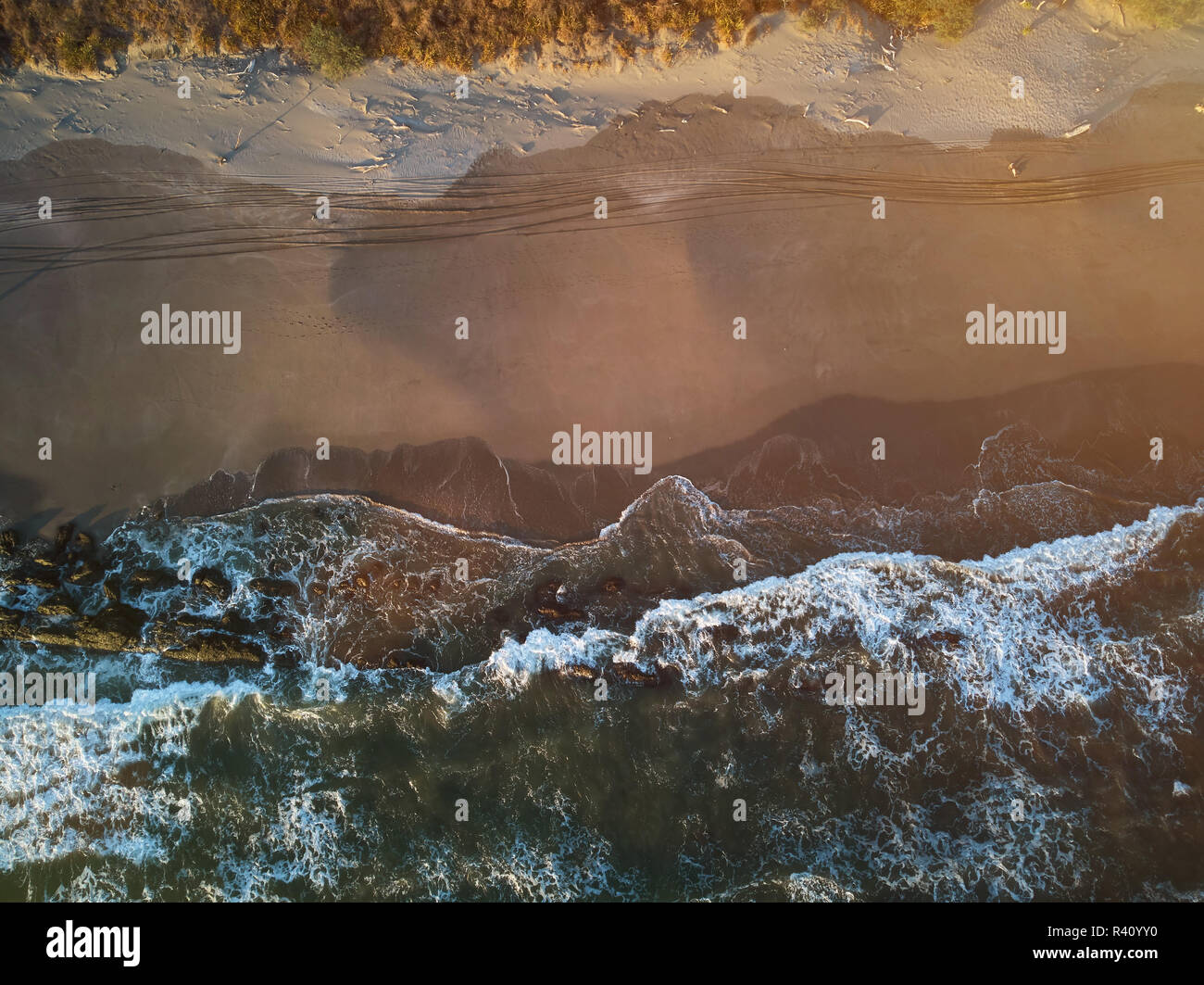Aerial beach cliff waves hi-res stock photography and images - Alamy