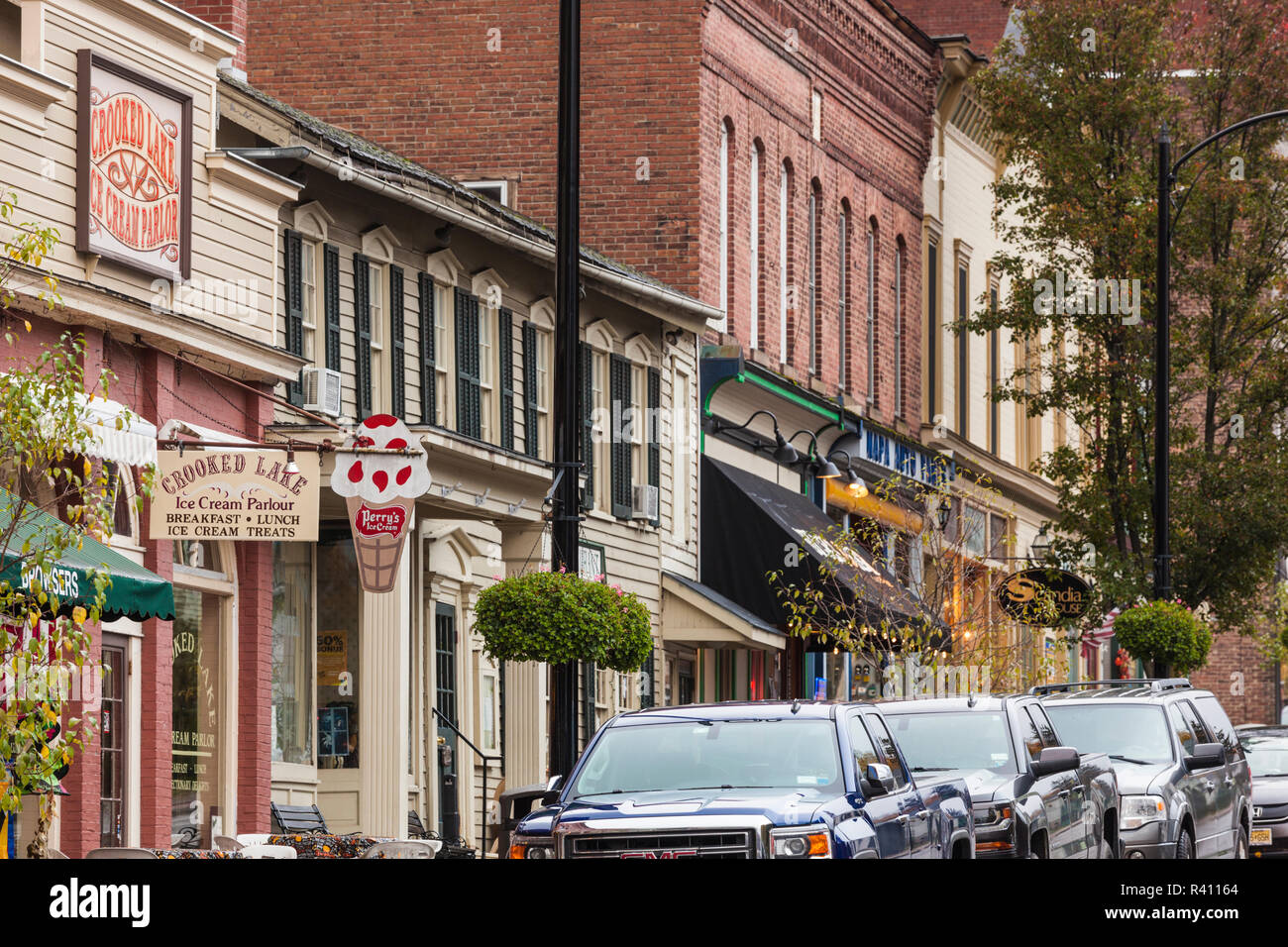 USA, New York, Finger Lakes Region, Hammondsport, village center