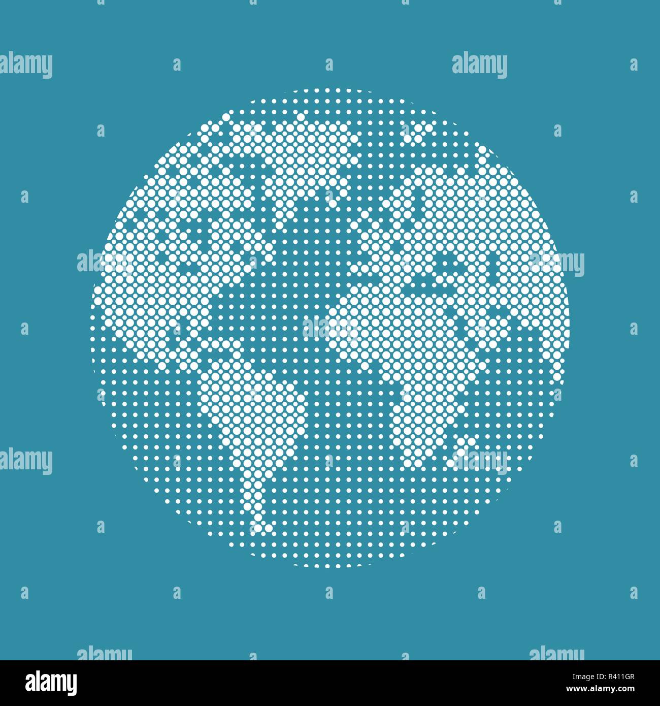 Modern technology, network, world map. Digital internet, web, virtual reality Stock Vector