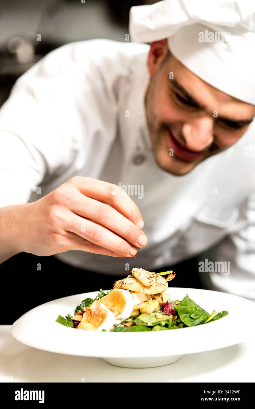 Gonna complete delicious salad ! Stock Photo