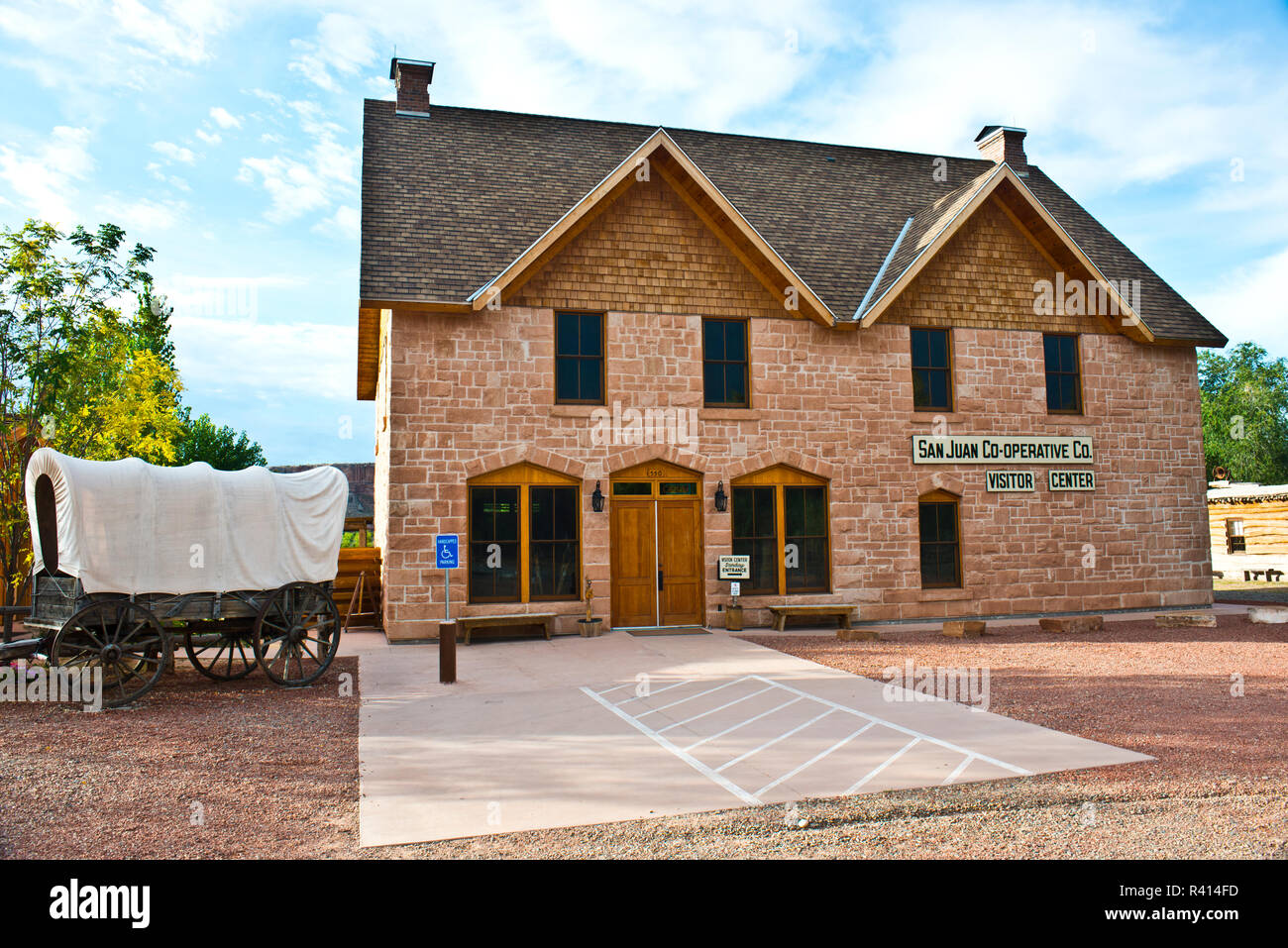 USA, Utah, Bluff, Fort Bluff Visitor Center and San Juan Cooperative
