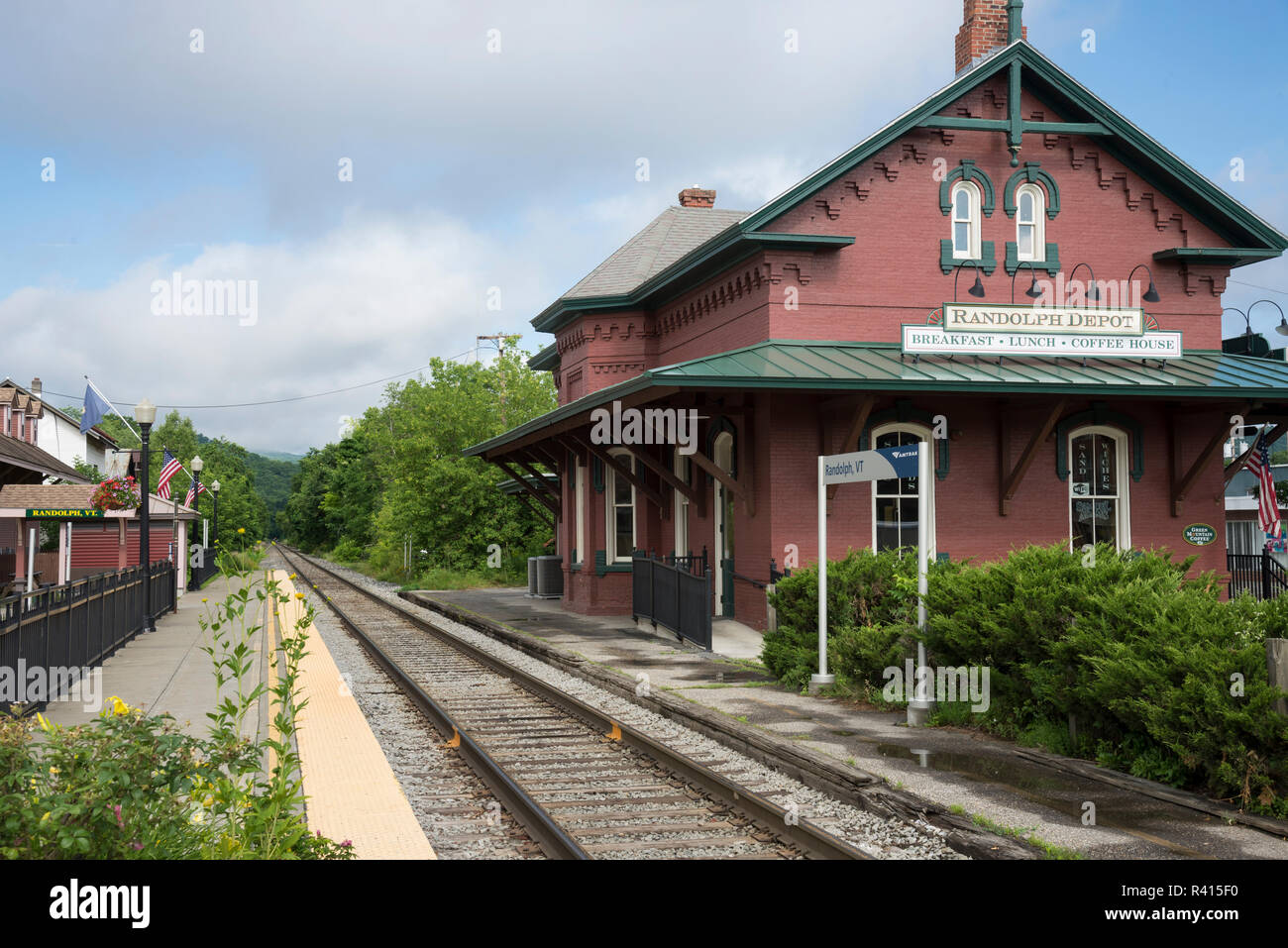 Amtrak train station in Randolph, Vermont Stock Photo Alamy