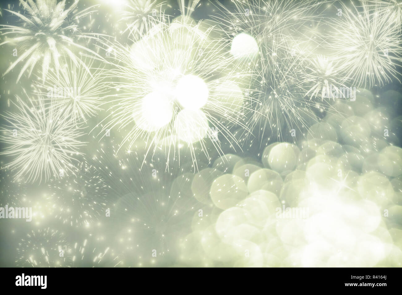 Abstract holiday background with fireworks and sparkling lights Stock ...