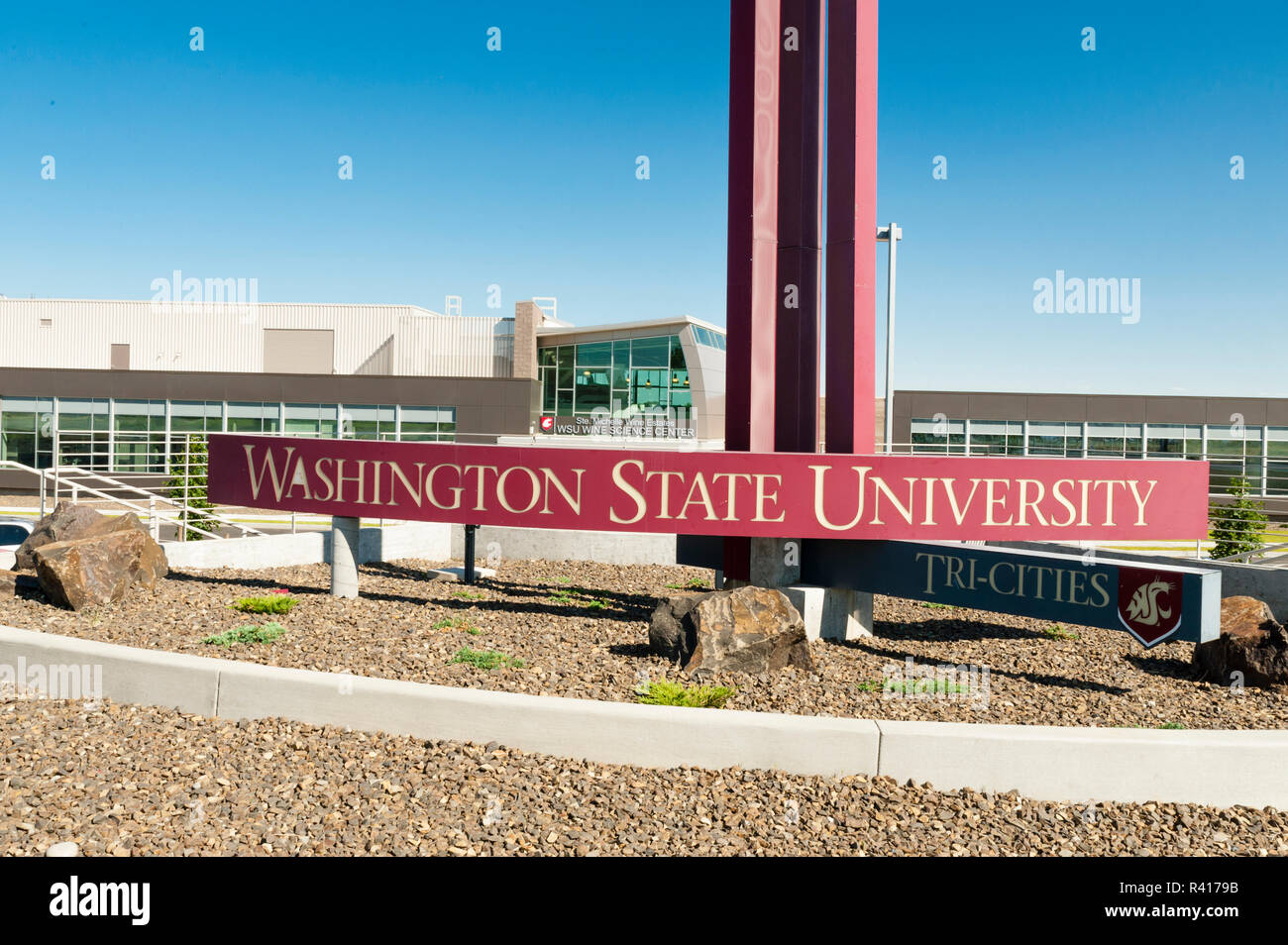 USA, Washington State, Richland. Washington State University Wine Science Center. Stock Photo