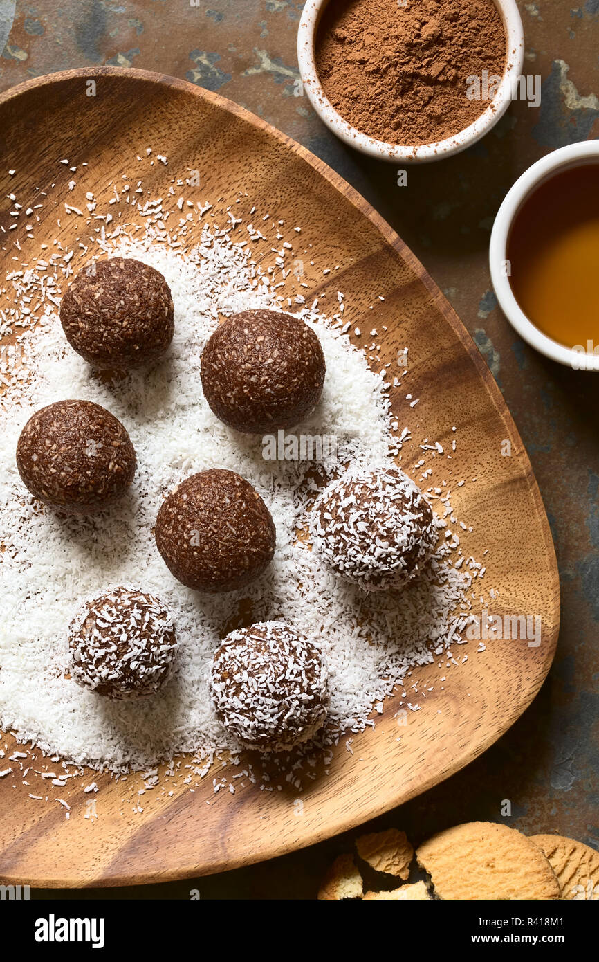 Coconut Rum Balls Stock Photo Alamy