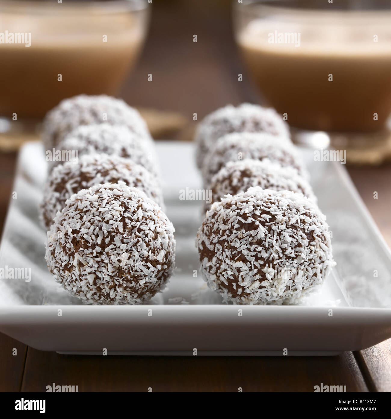 Coconut Rum Balls Stock Photo Alamy