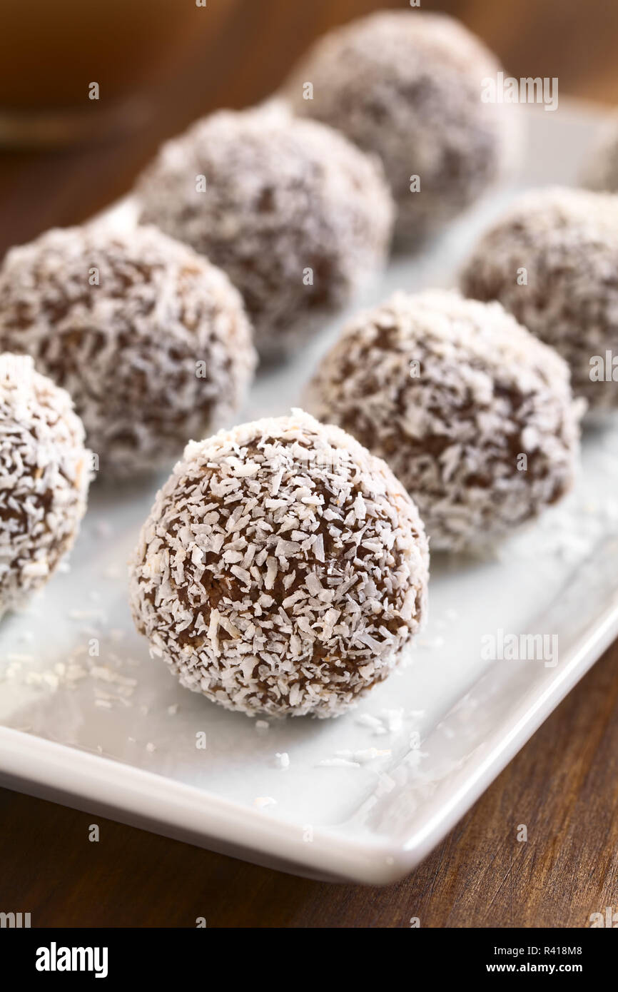 Coconut Rum Balls Stock Photo Alamy