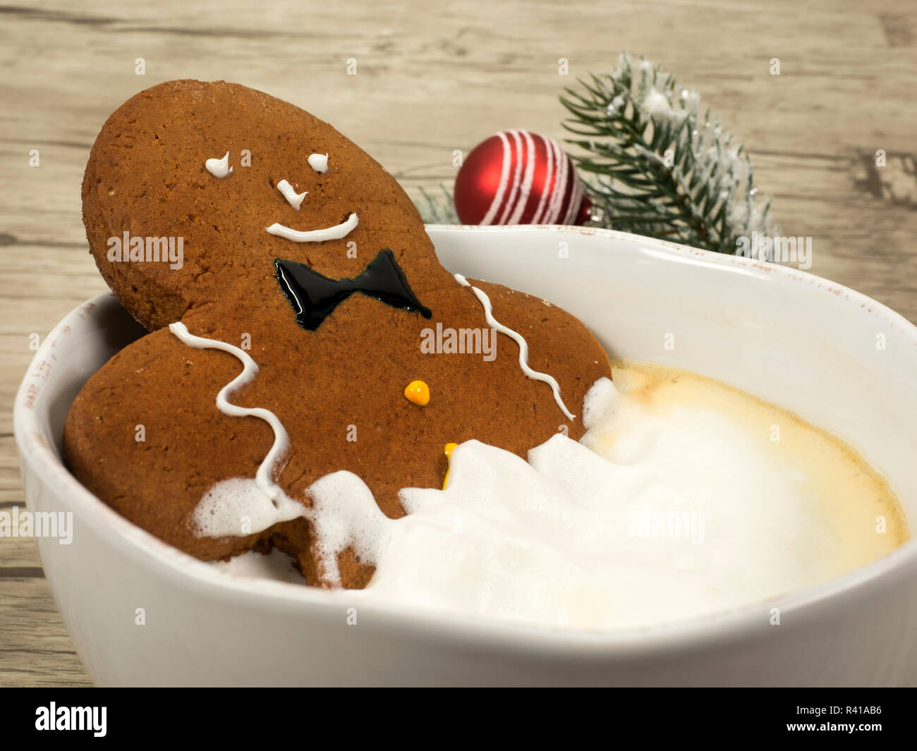 gingerbread man in the bath Stock Photo
