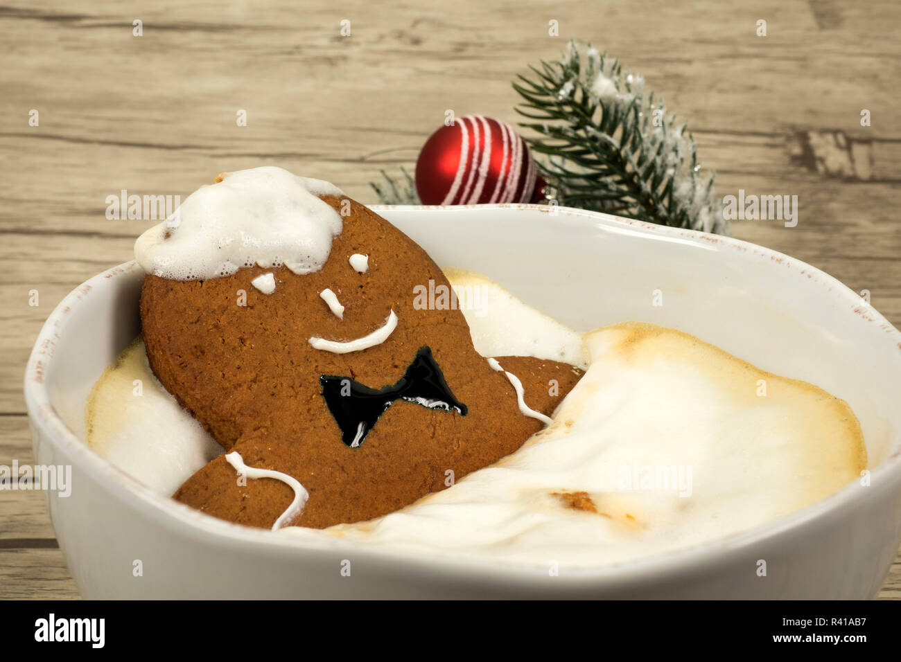 gingerbread man in the bath Stock Photo