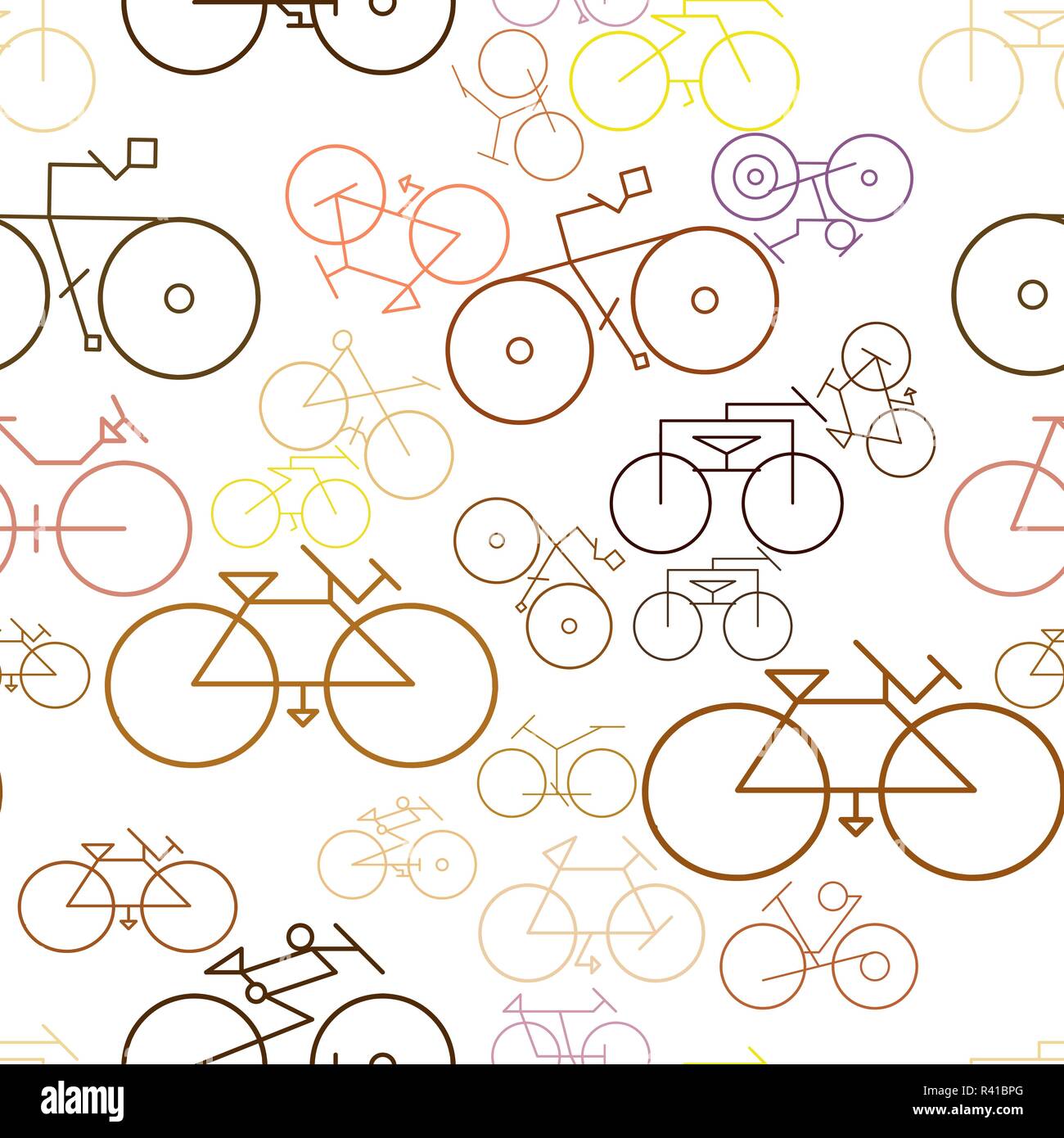 Seamless Abstract Outline Of Bicycle Good For Web Page Wallpaper Graphic Design Catalog Texture Or Background Cartoon Style Vector Stock Vector Image Art Alamy