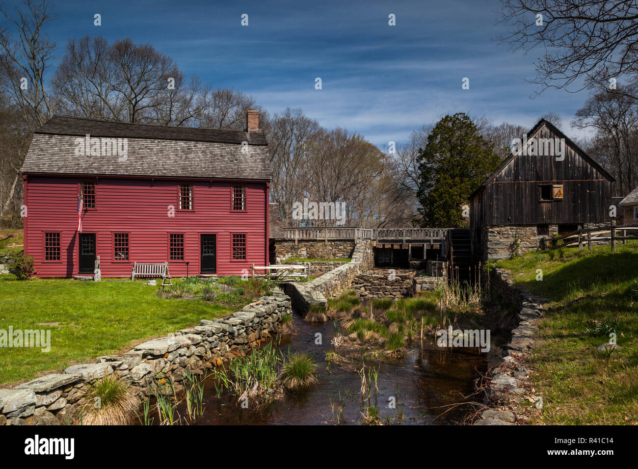 USA, Rhode Island, Saunderstown, Gilbert Stuart birthplace, home of