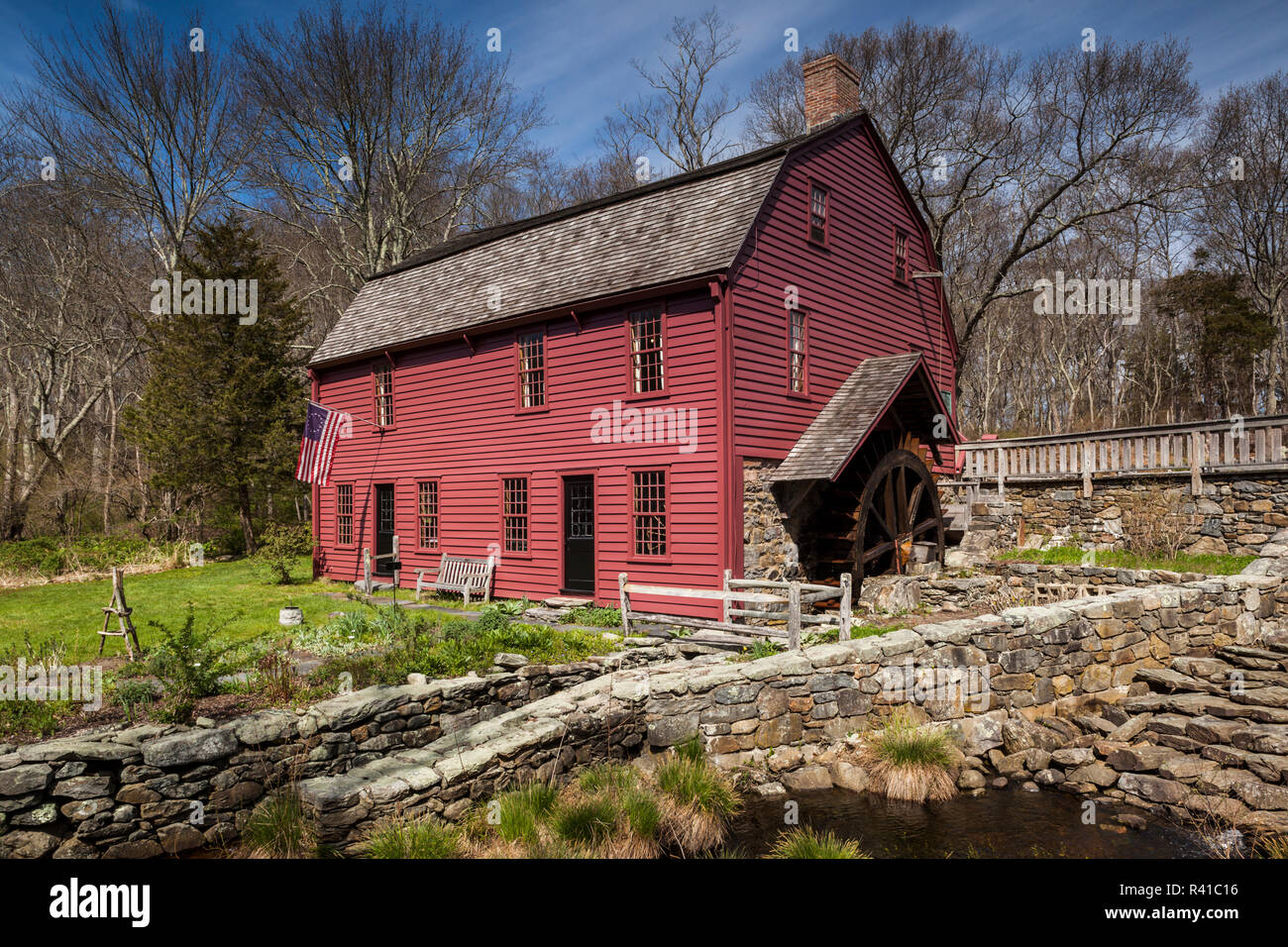 USA, Rhode Island, Saunderstown, Gilbert Stuart birthplace, home of