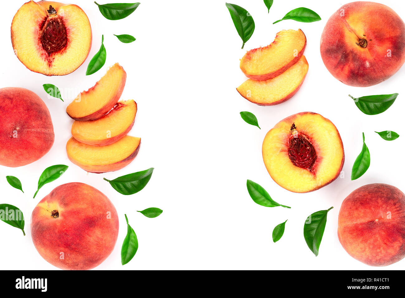 Персик в разрезе рисунок