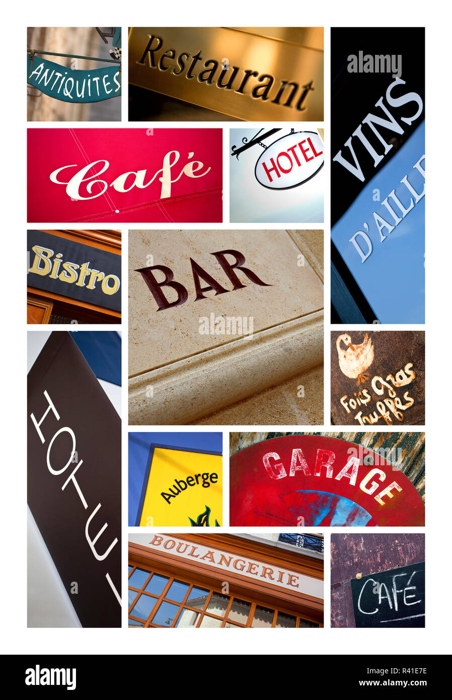 Signs and panels Stock Photo
